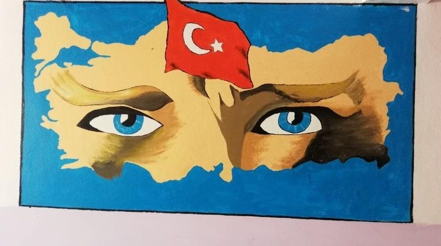 Okul Duvarlarına Milli Değerler Nakşedildi