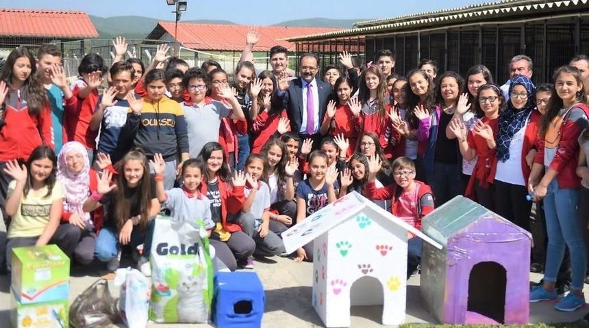 23 Nisan Ortaokulu&rsquo;ndan Hayvan Barınağına Ziyaret