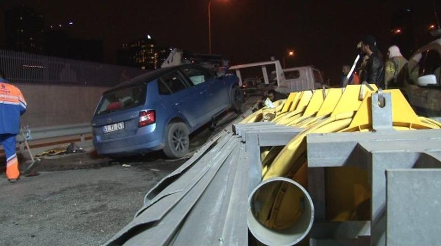 E-5 &Uuml;zerinde Trafik Kazası: 2 Yaralı