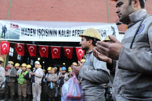 Madenciler, Mehmetçikler İçin Kur’an Okutup Kurban Kesti