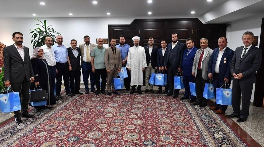 Diyanet İşleri Başkanı, 15 Temmuz Gazisi Diyanet Personelini Kabul Etti