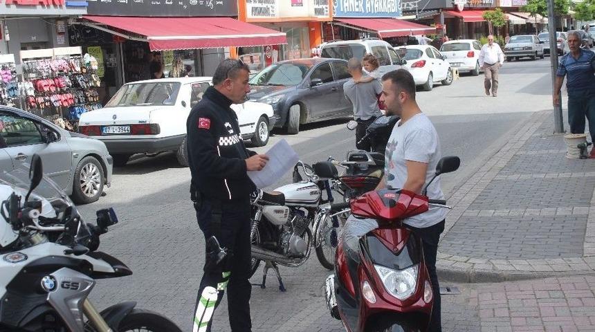 Manavgat&rsquo;ta 2018&rsquo;in İlk 4 Ayında 139 Motosiklet Trafikten Men Edildi.