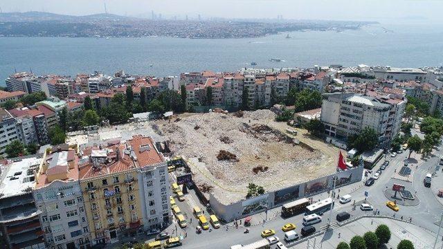 (özel) Taksim’de Yıkımı Tamamlanan Akm Havadan Görüntülendi