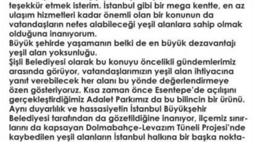 Hayri İn&ouml;n&uuml;&rsquo;den Kafa Karıştıran Ma&ccedil;ka Parkı A&ccedil;ıklaması