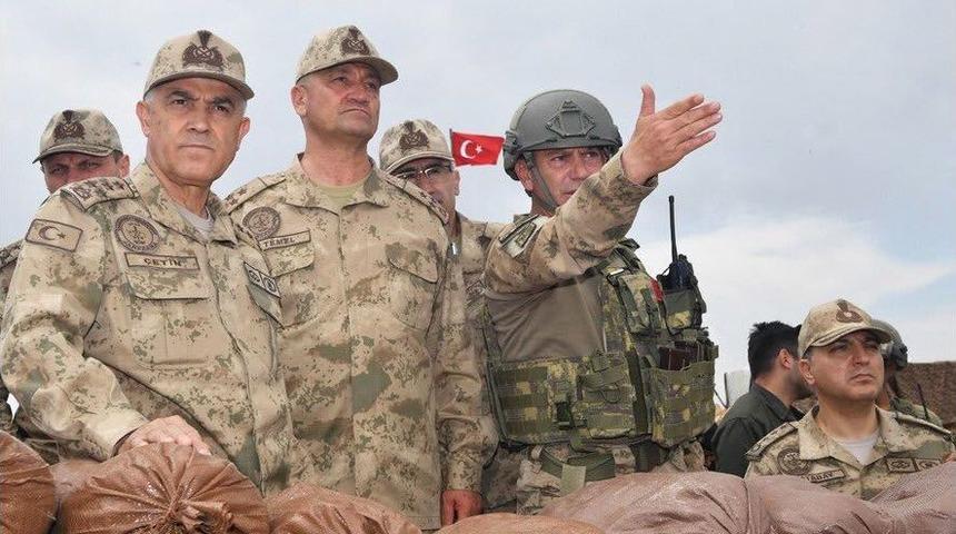Jandarma Genel Komutanı Çetin, Afrin’de İncelemelerde Bulundu