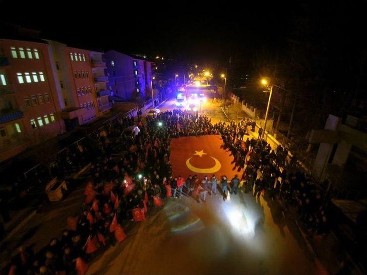 Afrin’e Düzenlenen Operasyona Destek Yürüyüşü Yapıldı G1