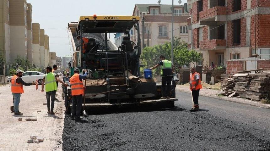 K&ouml;rfez&rsquo;de Asfaltlama &Ccedil;alışmaları Başladı