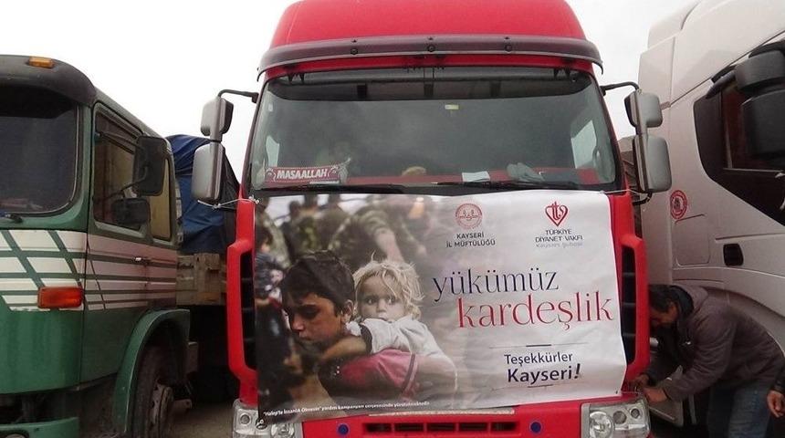 Suriye&rsquo;ye 24 Tırlık Gıda Yardımı