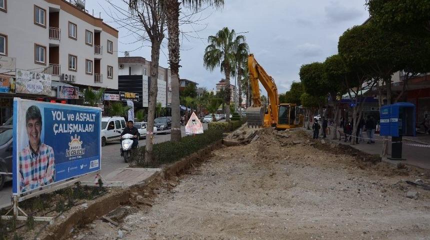 Alanya İstiklal Caddesi Yenileniyor