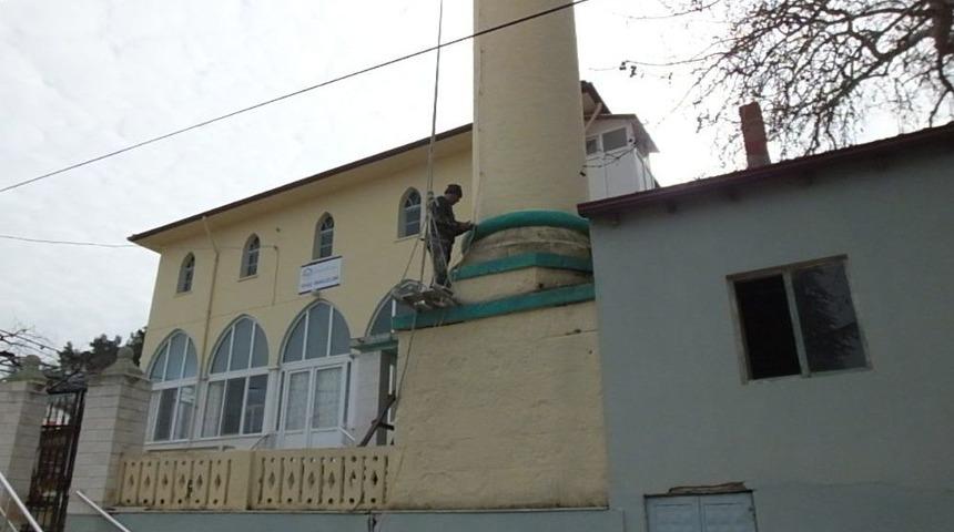 Burhaniye&rsquo;de 57 Yıllık Minare Ustası İş Başında