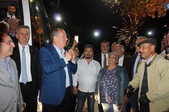 Cumhurbaşkanı Adayı İnce Yalova’da Havai Fişeklerle Karşılandı