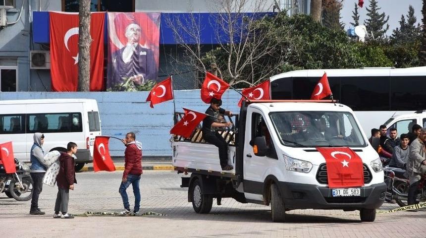 Reyhanlı’da Mehmetçiğe Destek Konvoyu