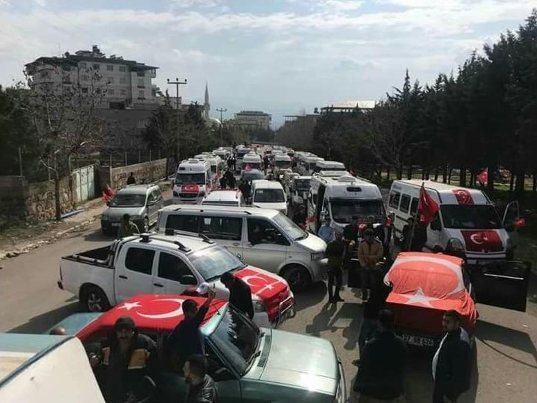Servis Şof&ouml;rlerinden Afrin&rsquo;e Destek
