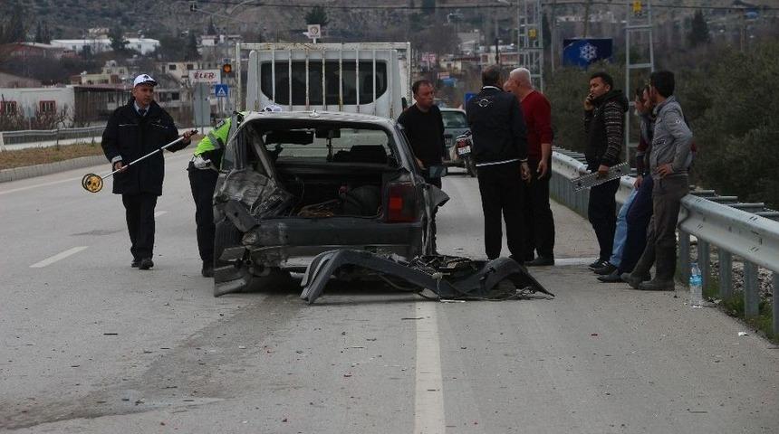 Mut&rsquo;ta Trafik Kazası: 1 Yaralı