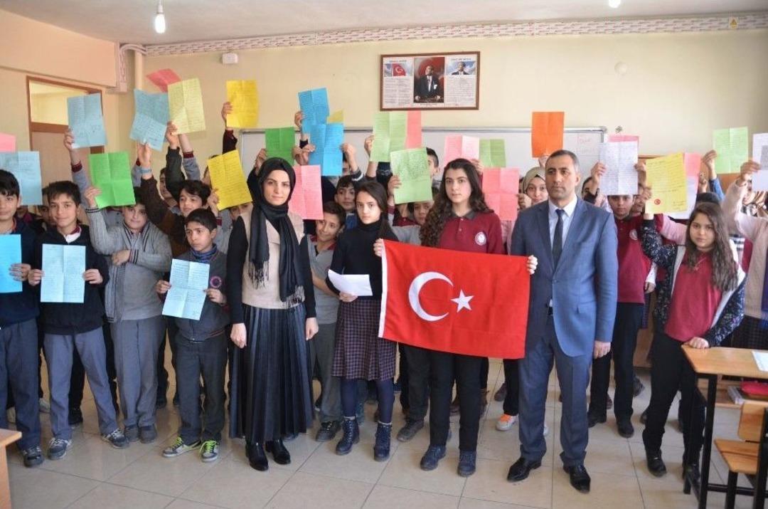 &Ouml;ğrencilerden Afrin Kahramanlarına Duygu Dolu Mektup