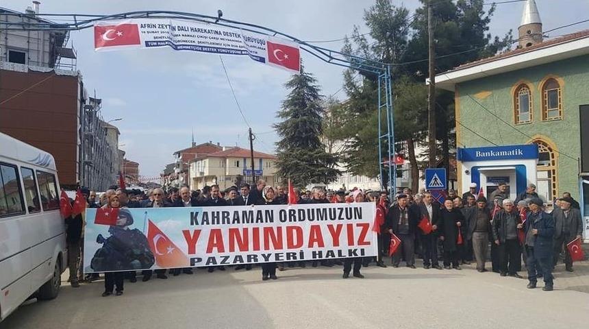 Pazaryeri Halkından Afrin&rsquo;e Destek Y&uuml;r&uuml;y&uuml;ş&uuml;