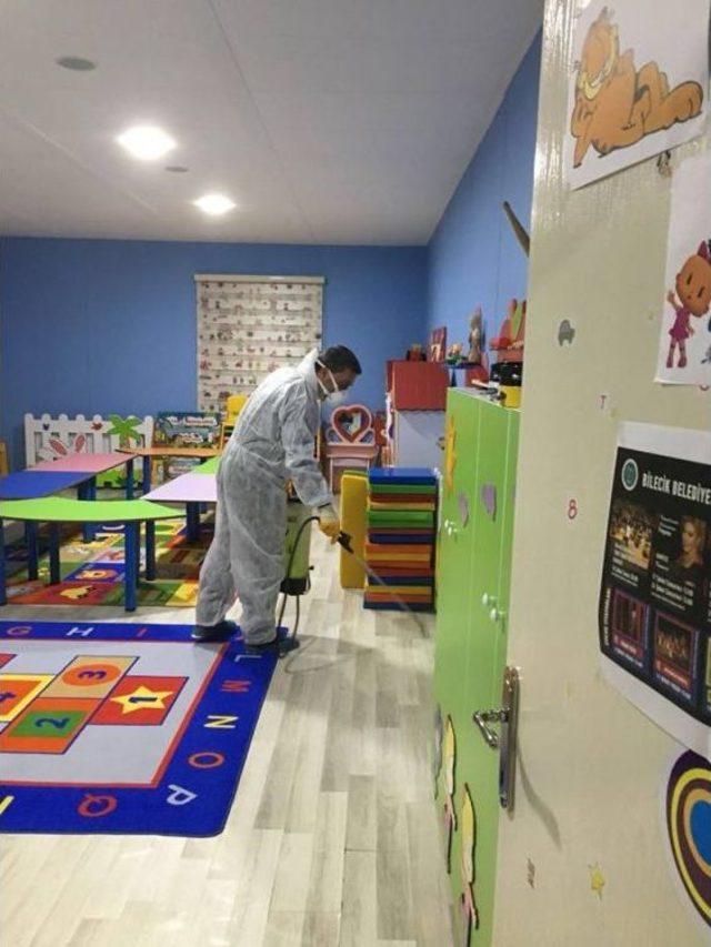 Pıtırcık Kapalı Oyun Evi&rsquo;nde Dezenfeksiyon &Ccedil;alışması Yapıldı 1