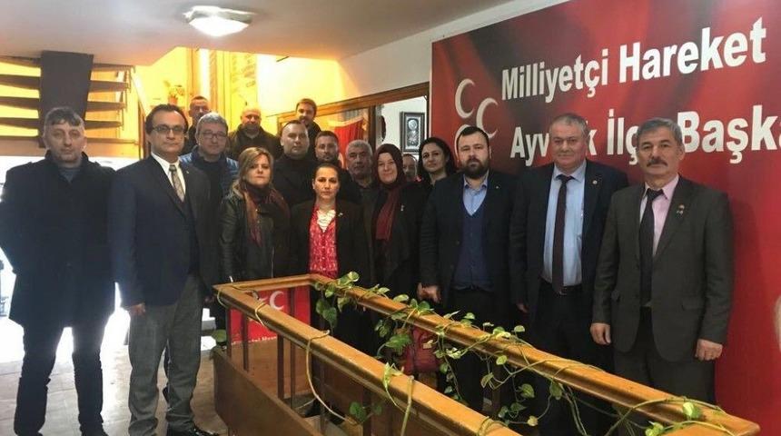 Ak Parti Ayvalık İl&ccedil;e Başkanlığı&rsquo;ndan Mhp&rsquo;nin Yeni İl&ccedil;e Y&ouml;netimine Ziyaret