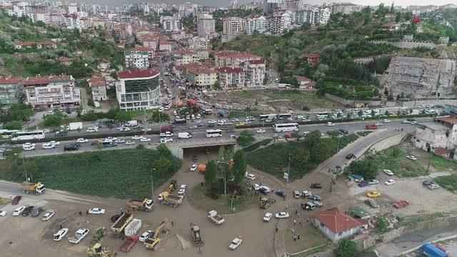 Başkent’te Sel Bölgesi Drone İle Görüntülendi