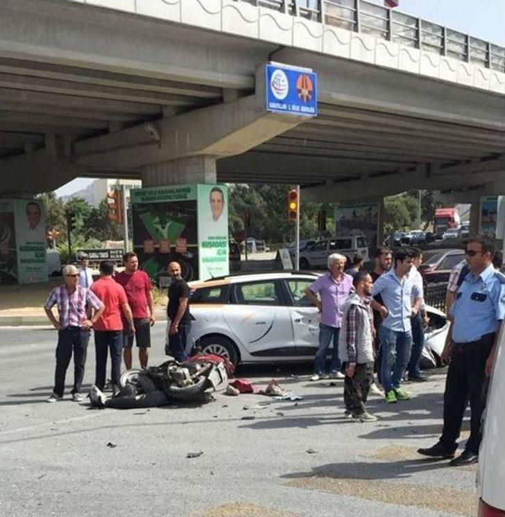 Kuşadası’nda Trafik Kazası, 1 Yaralı G1