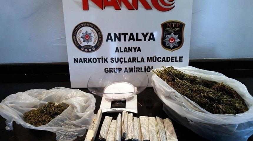 Alanya&rsquo;da Uyuşturucu Operasyonu: 2 G&ouml;zaltı