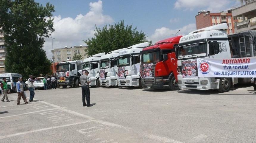 Adıyaman&rsquo;dan Afrin&rsquo;e 69 Tır Dolusu Yardım