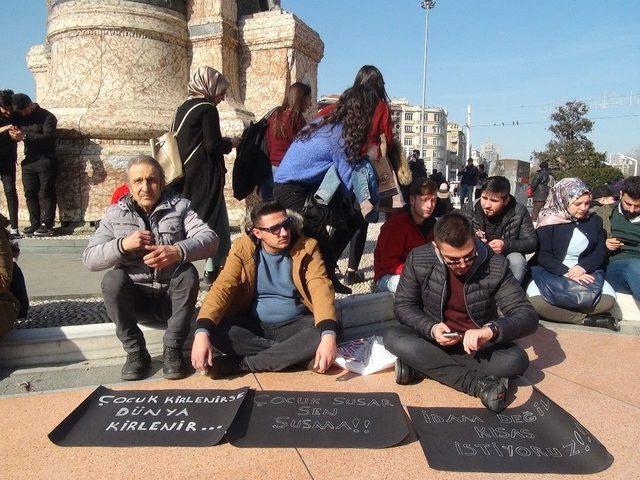 (özel Haber) Taksim’de “çocuk İstismarı” Eylemi