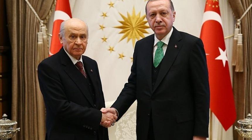 Cumhurbaşkanı Erdoğan, Mhp Lideri Bah&ccedil;eli&rsquo;yi Kabul Etti