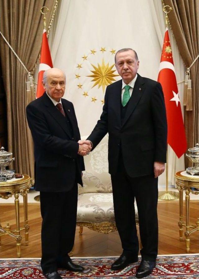 Cumhurbaşkanı Erdoğan, Mhp Lideri Bahçeli’yi Kabul Etti