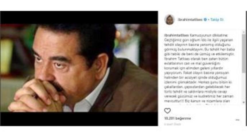 İbrahim Tatlıses&rsquo;ten "oğluna Tehdit" A&ccedil;ıklaması