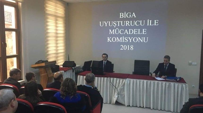 Biga&rsquo;da Uyuşturucu İle M&uuml;cadele Toplantısı Yapıldı