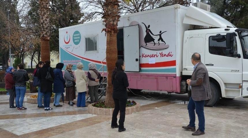 Milas&rsquo;ta &Uuml;cretsiz Mamografi &Ccedil;ekimlere Yoğun İlgi