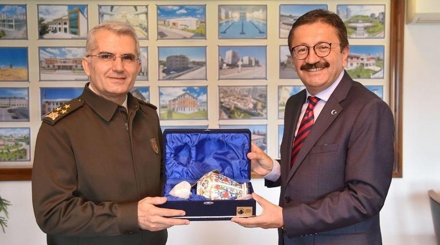 Korgeneral Ali Sivri&rsquo;&rsquo;den Başkan Tiryaki&rsquo;ye Ziyaret