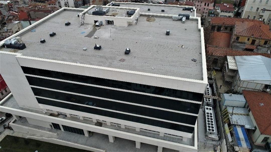 (&ouml;zel) Yeniden İnşa Edilen Taksim İlk Yardım Hastanesi&rsquo;nin Son Durumu Havadan G&ouml;r&uuml;nt&uuml;lendi