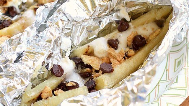 Izgarada Çikolatalı Muz Sandalları