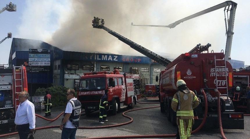 Hadımköy’de Fabrika Yangını