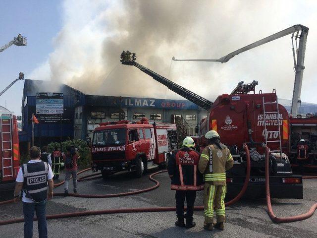 Hadımköy’de Fabrika Yangını