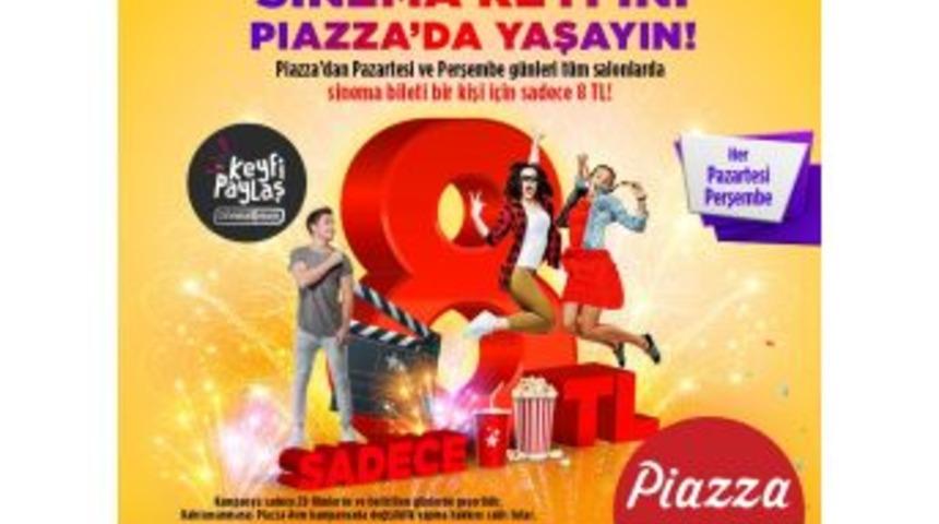 Piazza’da Pazartesi Ve Perşembe Günleri Sinema Bileti 8 Tl
