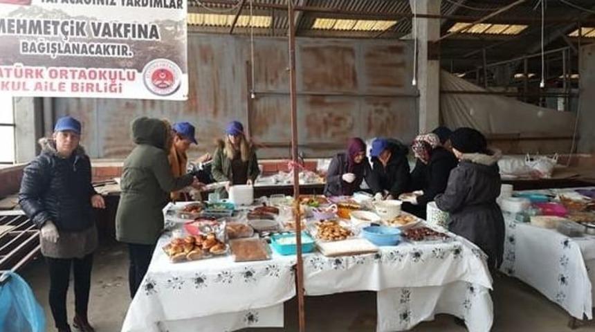 Ak&ccedil;akoca&rsquo;da Okul Aile Birliğinden Afrin İ&ccedil;in Kermes