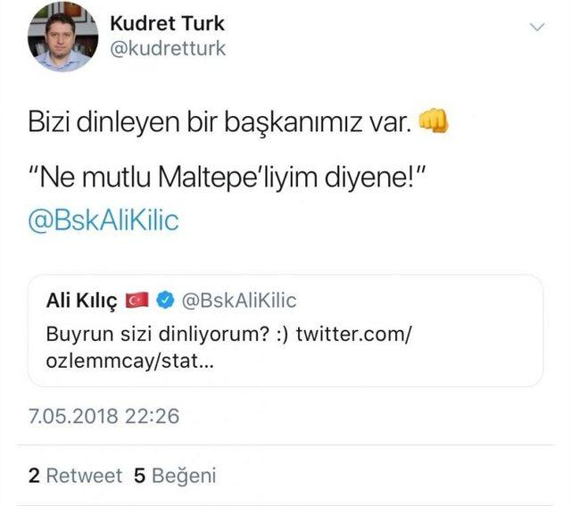 Başkan Twitter’dan Hızır Gibi Yetişti