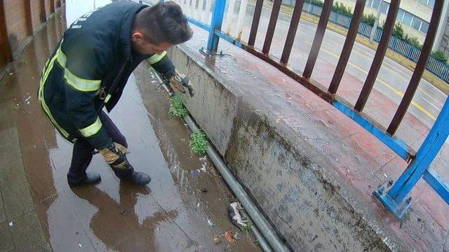 Su Borusunun Altında Ölümü Beklerken, İtfaiye Operasyonu İle Hayata Döndü