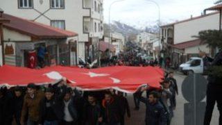 Narman’da ‘zeytin Dalı Harekatına’ Destek Yürüyüşü