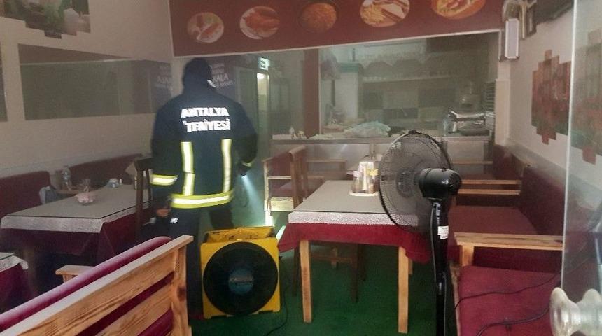 Alanya&rsquo;da Kafede Korkutan Yangın