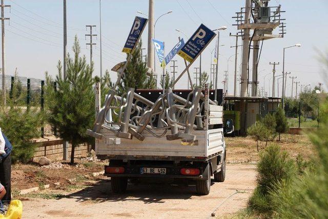 Ceylanpınar’da Okullar Bisiklet Park Alanlarına Kavuştu