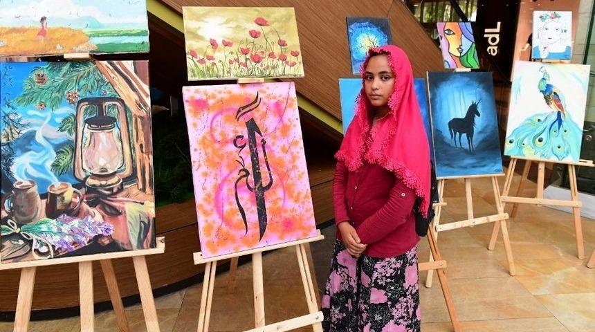 Şanlıurfa&rsquo;da Resim Kursiyerleri Tablolarını Sergiledi