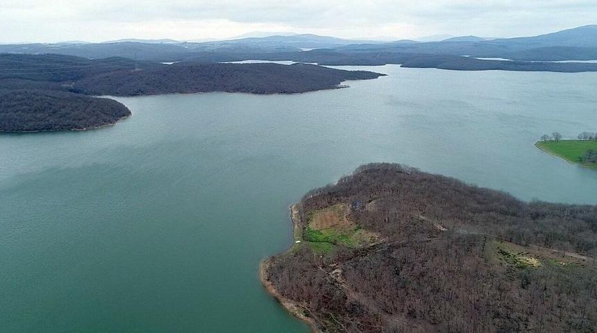 (&ouml;zel) İstanbul Barajlarındaki Doluluk Oranı Havadan G&ouml;r&uuml;nt&uuml;lendi