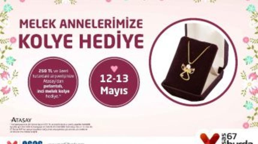 Melek Annelere Pırlantalı İnci Kolye