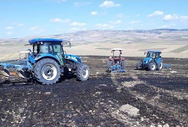 Boğazkale’de Tarla Yangını