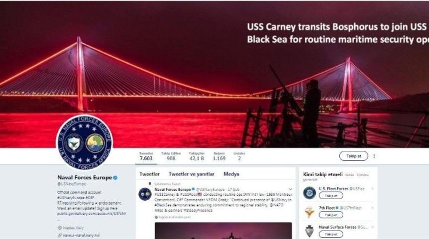 Abd Donanmasından "3. Köprü" Paylaşımı