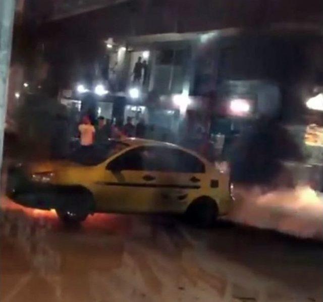 Damlayan Benzin Ticari Taksiyi Yaktı 1